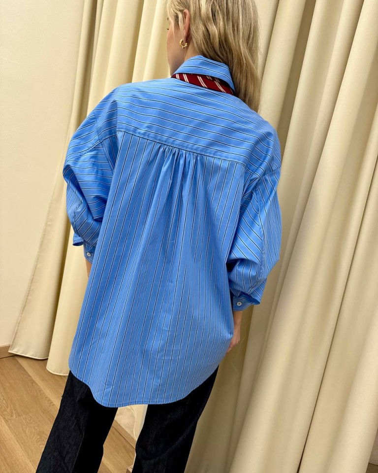 Camicia celeste nastri e cravatta Vicolo Shop Online Camicia celeste nastri e cravatta Vicolo