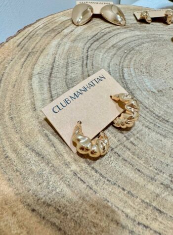 Shop Online Orecchino Croissant dorato Club Manhattan