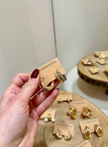 Shop Online Orecchino Stacked bicolore Club Manhattan