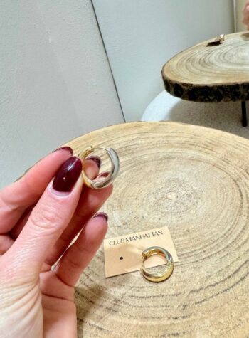 Shop Online Orecchino Two Tone bicolore Club Manhattan