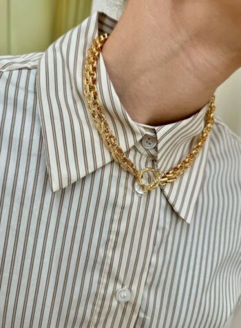 Shop Online Collana Thick Link dorata Club Manhattan