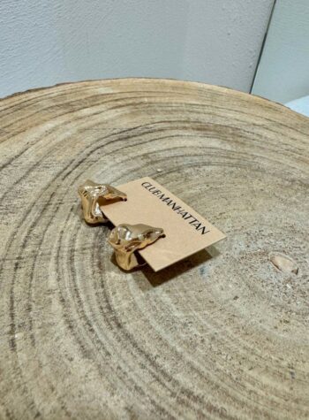 Shop Online Orecchino Sculptured dorato Club Manhattan