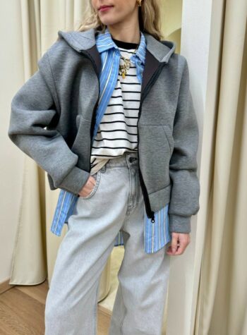 Shop Online Felpa neoprene grigio mélange Vicolo