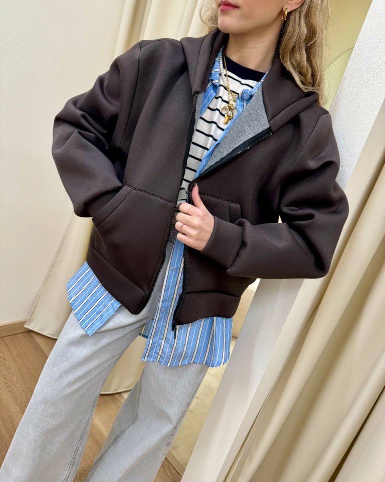 Felpa neoprene moro Vicolo Shop Online Felpa neoprene moro Vicolo