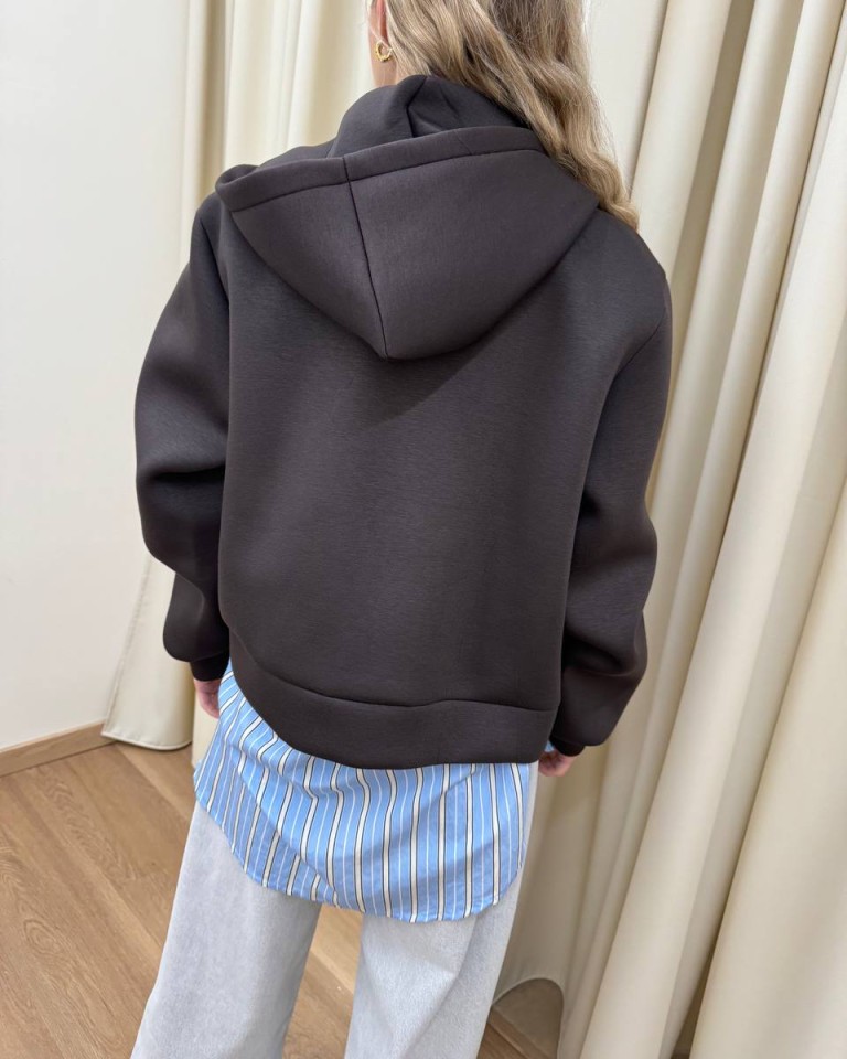 Felpa neoprene moro Vicolo Shop Online Felpa neoprene moro Vicolo