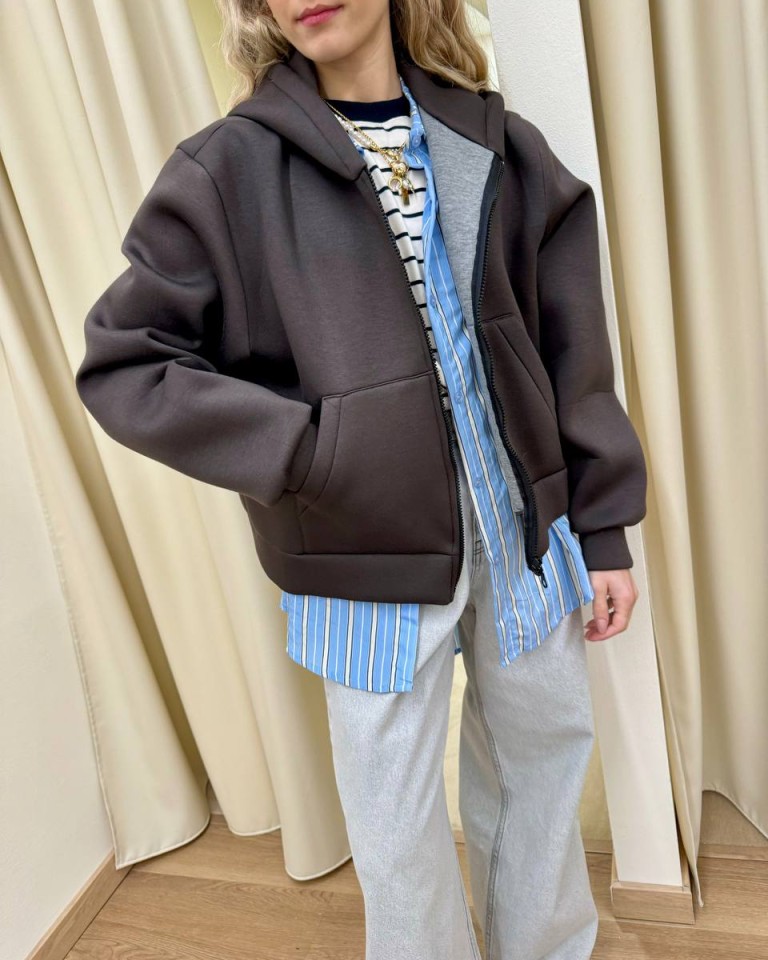 Felpa neoprene moro Vicolo Shop Online Felpa neoprene moro Vicolo