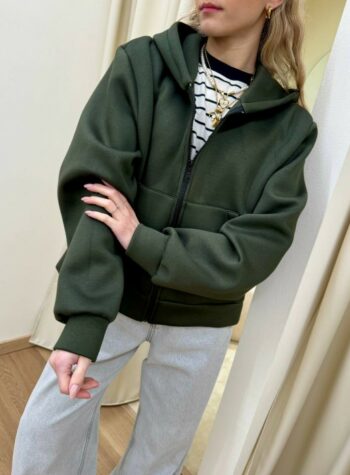Shop Online Felpa neoprene verde scuro Vicolo
