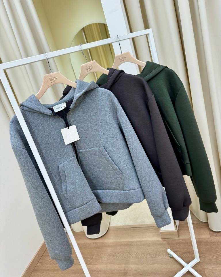 Felpa neoprene moro Vicolo Shop Online Felpa neoprene moro Vicolo