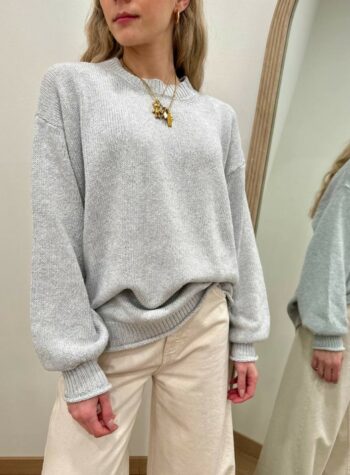 Shop Online Maglione basic girocollo grigio mélange Vicolo
