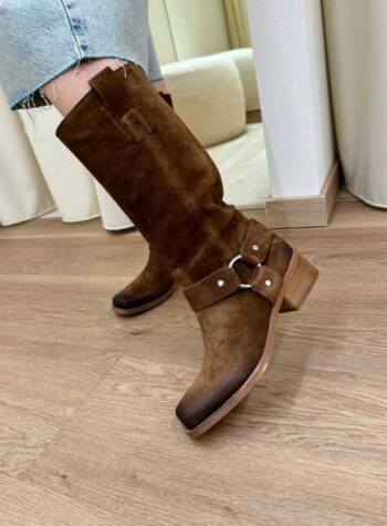 Shop Online Stivale in camoscio tabacco Ovyè