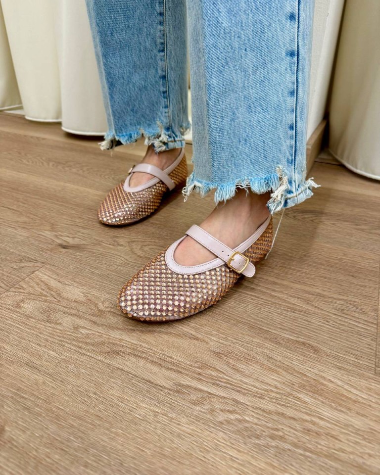 Ballerina nude strass Ovyè Shop Online Ballerina nude strass Ovyè