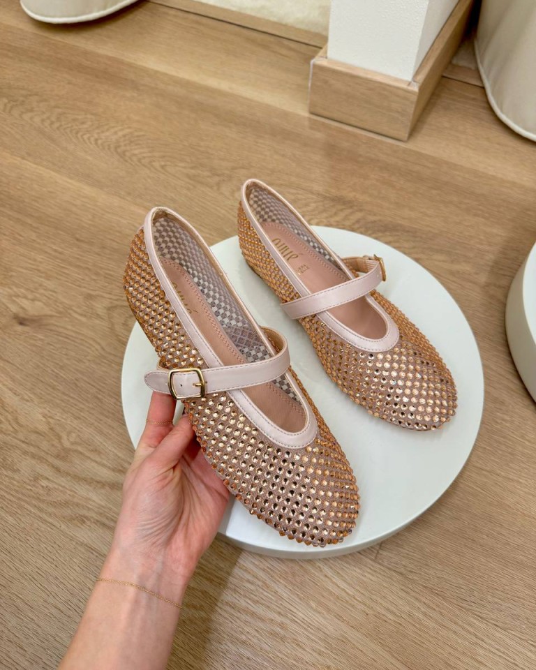 Ballerina nude strass Ovyè Shop Online Ballerina nude strass Ovyè