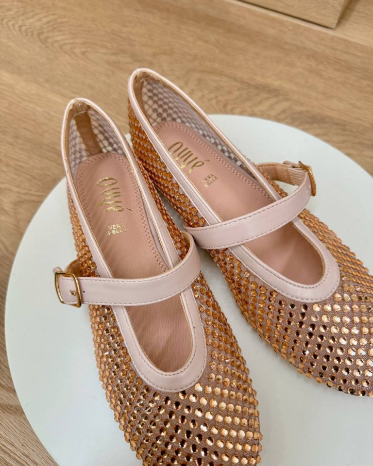 Ballerina nude strass Ovyè Shop Online Ballerina nude strass Ovyè