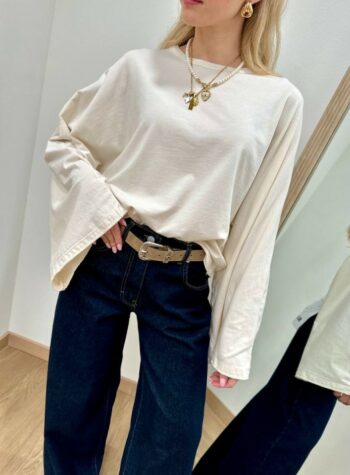 Shop Online Maglia maniche ampissime burro HaveOne