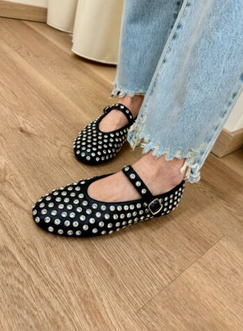 Shop Online Ballerina nera con strass Ovyè