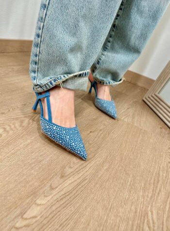 Shop Online Slingback San Francisco denim strass Twentyfourhaitch