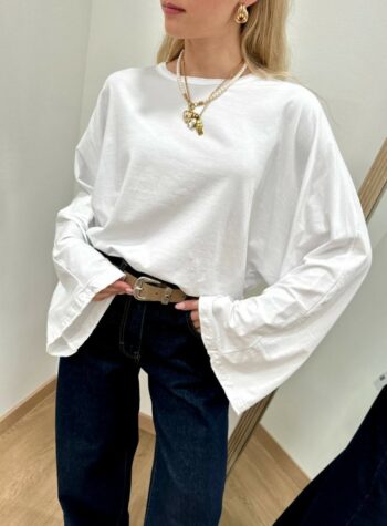 Shop Online Maglia maniche ampissime bianca HaveOne