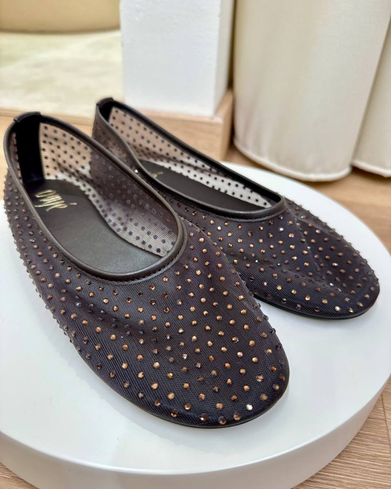 Ballerina moro rete strass Ovyè Shop Online Ballerina moro rete strass Ovyè