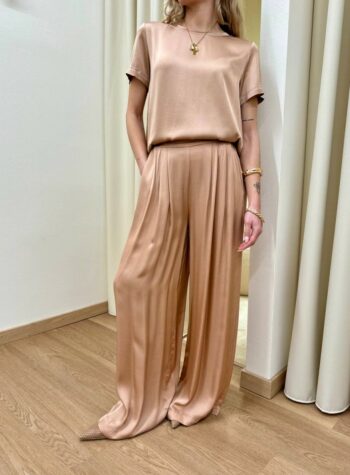 Shop Online Pantalone fluido viscosa rosa antico HaveOne