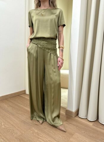 Shop Online Pantalone fluido viscosa olio HaveOne