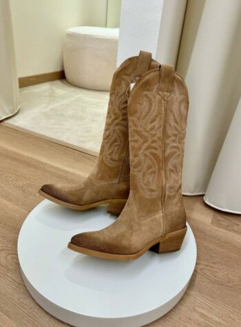 Shop Online Stivale California camoscio sabbia Gisél Moiré