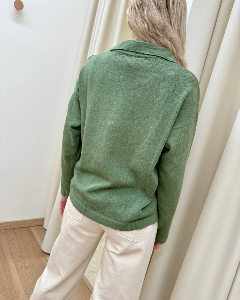 Maglia polo over verde militare HaveOne Shop Online Maglia polo over verde militare HaveOne