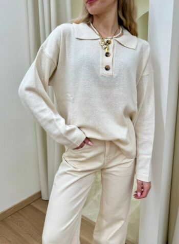 Shop Online Maglia polo over avorio HaveOne