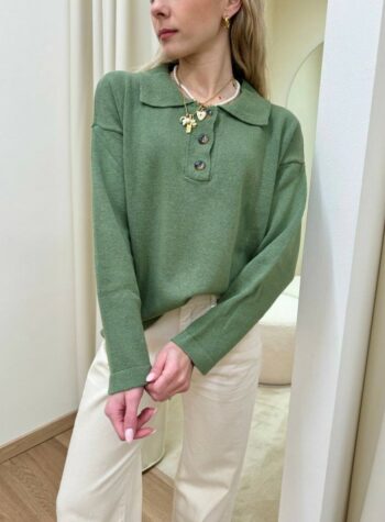 Shop Online Maglia polo over verde militare HaveOne