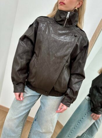 Shop Online Bomber ecopelle doppiopetto moro HaveOne