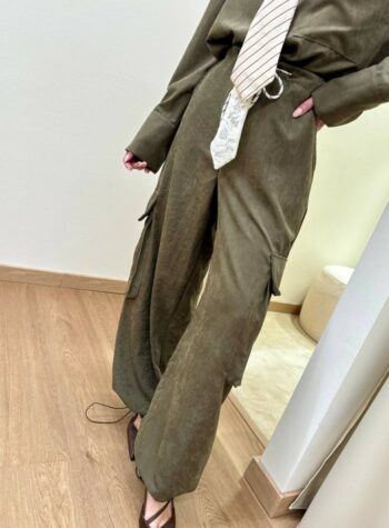 Shop Online Pantalone cargo morbido verde militare HaveOne