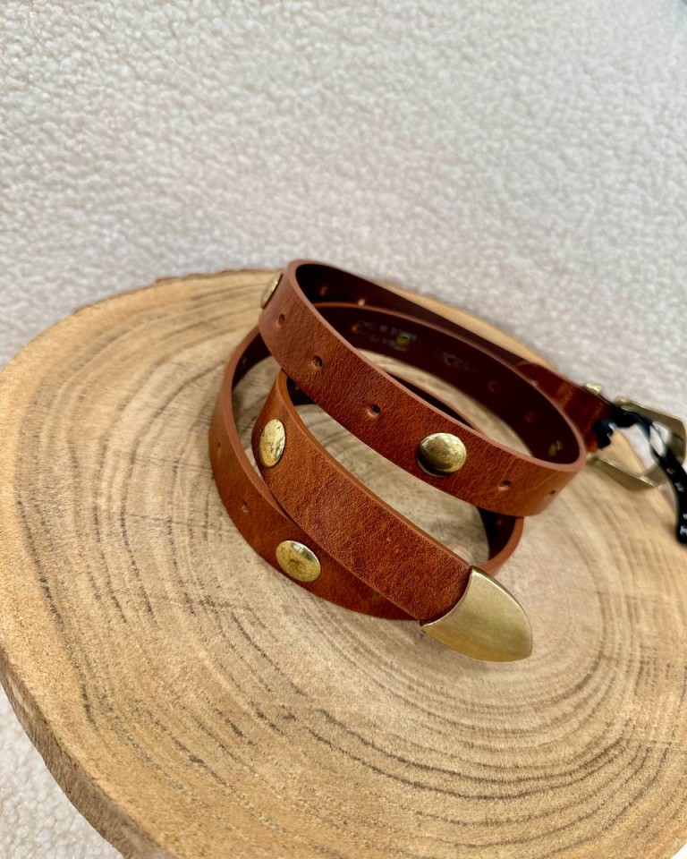 Cintura vera pelle borchie cuoio HaveOne Shop Online Cintura vera pelle borchie cuoio HaveOne