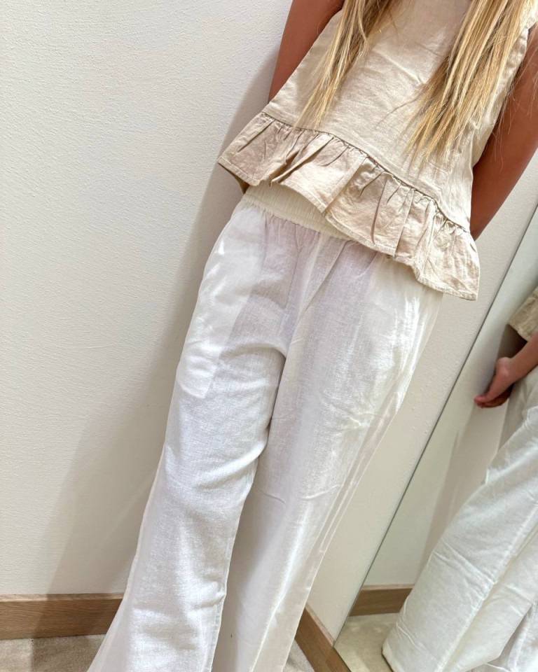 Pantalone in lino dritto bianco Name It Shop Online Pantalone in lino dritto bianco Name It