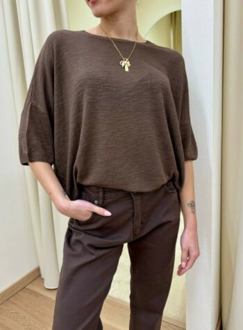 Shop Online Maglia scatoletta maniche corte cioccolato Souvenir