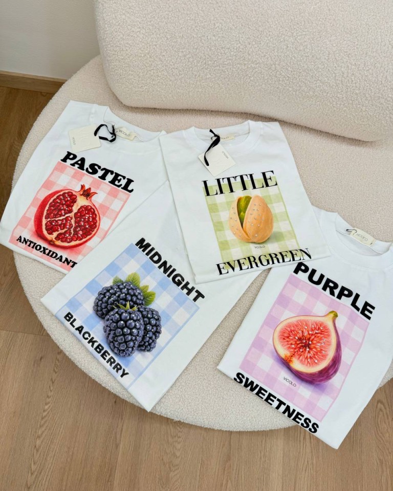 T-shirt oversize bianca stampa fico Vicolo Shop Online T-shirt oversize bianca stampa fico Vicolo