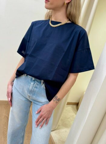 Shop Online T-shirt scatoletta basic blu Souvenir