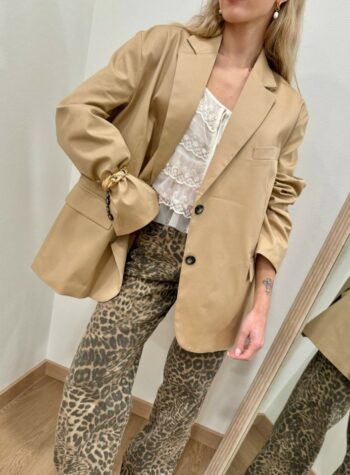 Shop Online Giacca oversize cotone cammello Vicolo