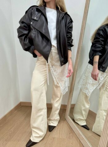 Shop Online Bomber ecopelle doppiopetto moro Vicolo