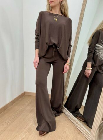 Shop Online Completo maglia e pantalone ampio moro HaveOne