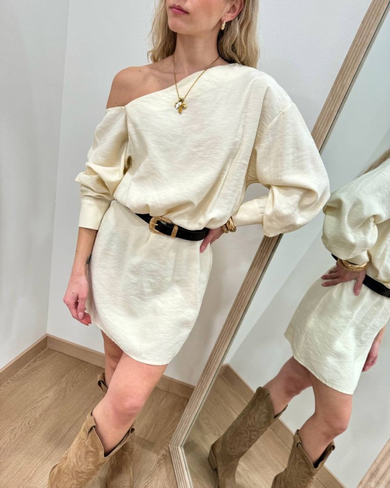 Vestito monospalla burro cintura moro HaveOne Shop Online Vestito monospalla burro cintura moro HaveOne