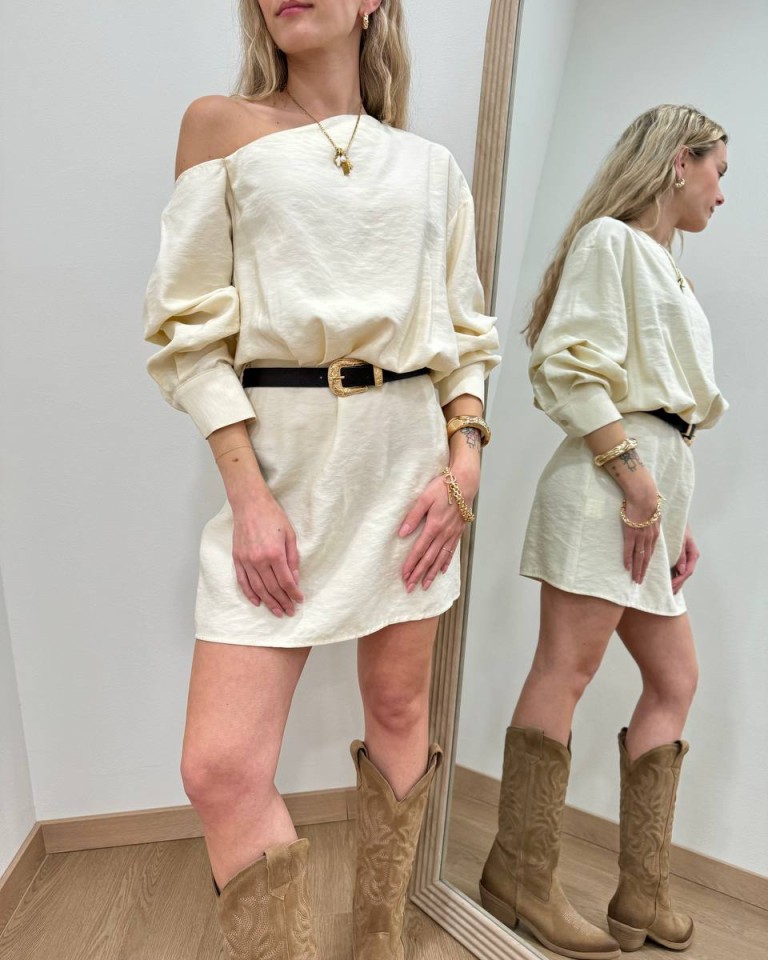 Vestito monospalla burro cintura moro HaveOne Shop Online Vestito monospalla burro cintura moro HaveOne