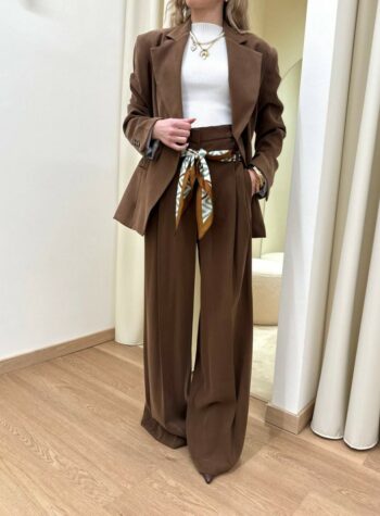 Shop Online Giacca doppiopetto taglio diagonale cioccolato Kontatto