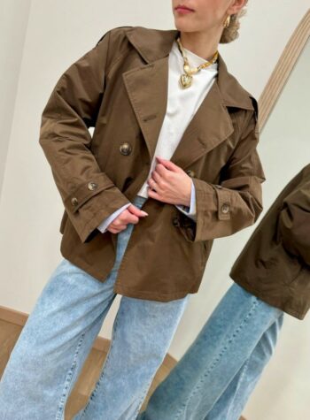 Shop Online Trench corto doppiopetto moro Susy Mix