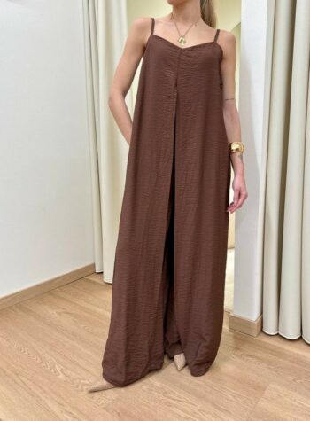 Shop Online Tuta effetto stropicciato cioccolato Souvenir