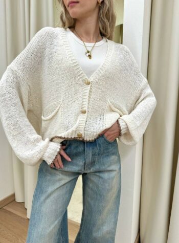 Shop Online Cardigan burro bottoni oro Souvenir