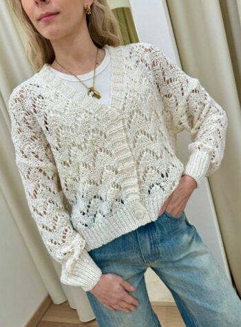 Shop Online Cardigan traforato burro Souvenir