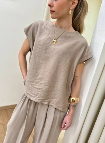 Shop Online Maglia scatoletta spacchi sabbia Souvenir