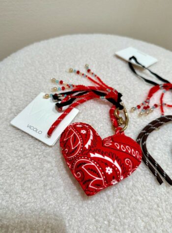 Shop Online Charm cuore bandana rosso Vicolo