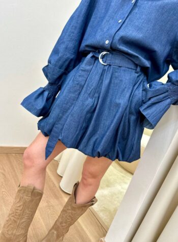 Shop Online Minigonna palloncino denim blu HaveOne