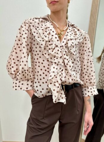 Shop Online Blusa pois cipria e moro Susy Mix