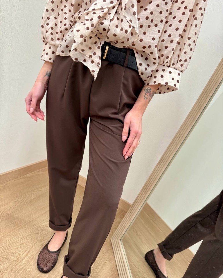 Pantalone sigaretta cintura moro Susy Mix Shop Online Pantalone sigaretta cintura moro Susy Mix